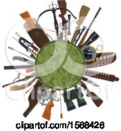 Poster, Art Print Of Hunting Equipment Design With Camo