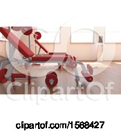Clipart Of A 3d Gym Interior Royalty Free Illustration