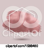 Clipart Of A Metallic Rose Strokes And Frame Royalty Free Vector Illustration