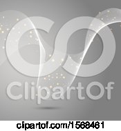 Clipart Of A Wave Of Magic On A Gray Background Royalty Free Vector Illustration