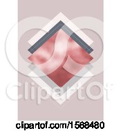 Clipart Of A Rose Gold Diamond Minimalistic Background Royalty Free Vector Illustration