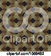 Poster, Art Print Of Black And Gold Art Deco Background