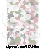 Poster, Art Print Of Green Pink Gray And White Geometric Background