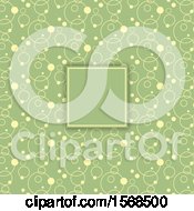 Clipart Of A Green And Yellow Retro Bubbles Background Royalty Free Vector Illustration