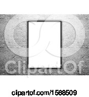 Clipart Of A 3d Blank Picture Fame On A Stone Wall Royalty Free Illustration