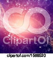 Clipart Of A Wave And Network Plexus Background Royalty Free Illustration