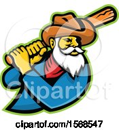 Miner Mascot With A Baseball Bat