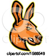 Tough Profiled Kangaroo Mascot Face