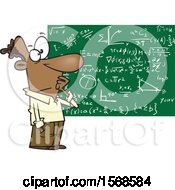 Clipart Of A Cartoon Male Mathematician Royalty Free Vector Illustration