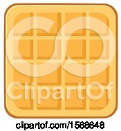 Clipart Of A Cartoon Waffle Royalty Free Vector Illustration by Hit Toon