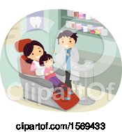 Poster, Art Print Of Mother Holding Her Daughter At The Dentist