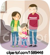 Poster, Art Print Of Girl Holding Her Baby By Her Parents