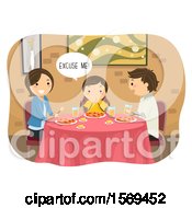 Poster, Art Print Of Girl Saying Excuse Me After Burping In A Restaurant