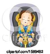 Poster, Art Print Of Toddler Boy Sleeping In A Car Seat