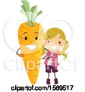 Poster, Art Print Of Girl With A Carrot Character