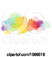 Poster, Art Print Of Crowd Of Colorful Hands