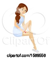 Poster, Art Print Of Teen Girl Shaving Her Legs