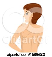 Clipart Of A Teen Guy With Back Acne Royalty Free Vector Illustration by BNP Design Studio