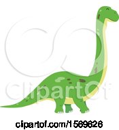 Poster, Art Print Of Green Brontosaurus Dinosaur