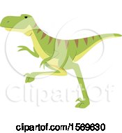 Poster, Art Print Of Green Deinonychus Dinosaur