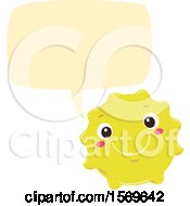 Clipart Of A Yellow Sun Talking Royalty Free Vector Illustration