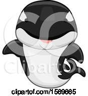 Clipart Of A Cute Orca Royalty Free Vector Illustration by BNP Design Studio
