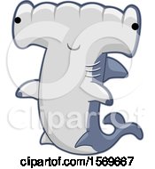 Clipart Of A Cute Hammerhead Shark Royalty Free Vector Illustration by BNP Design Studio