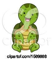 Poster, Art Print Of Cute Sitting Sea Turtle