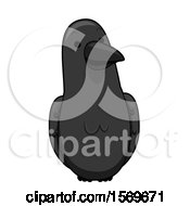 Clipart Of A Cute Crow Bird Royalty Free Vector Illustration by BNP Design Studio