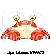 Clipart Of A Cute Crab Royalty Free Vector Illustration by BNP Design Studio