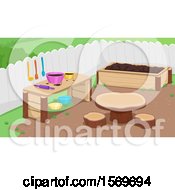 Poster, Art Print Of Mud Kitchen Outdoors In The Garden