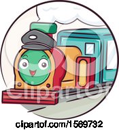 Poster, Art Print Of Train Mascot Wearing A Hat