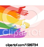 Poster, Art Print Of Hand Shaking Other Hands To Show Support