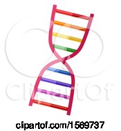 Clipart Of A Rainbow Colored Dna Strand Royalty Free Vector Illustration by BNP Design Studio