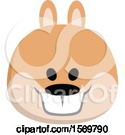 Clipart Of A Cute Squirrel Face Royalty Free Vector Illustration by yayayoyo