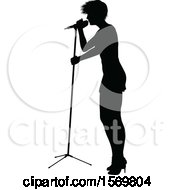 Poster, Art Print Of Silhouetted Female Singer