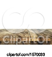 Clipart Of A 3d Wood Surface Over White Royalty Free Illustration