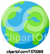 Poster, Art Print Of Bright Green And Blue Earth Globe