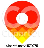 Poster, Art Print Of Red Orange And Yellow Map Pin Design