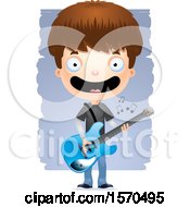 Poster, Art Print Of White Teen Boy Playing A Guitar