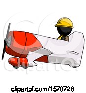Poster, Art Print Of Black Construction Worker Contractor Man In Geebee Stunt Aircraft Side View
