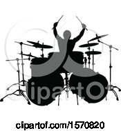 Poster, Art Print Of Silhouetted Male Drummer