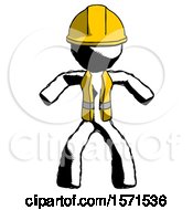 Ink Construction Worker Contractor Male Sumo Wrestling Power Pose