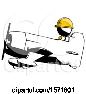 Poster, Art Print Of Ink Construction Worker Contractor Man In Geebee Stunt Aircraft Side View