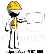 Poster, Art Print Of Ink Construction Worker Contractor Man Holding Large Envelope