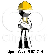 Poster, Art Print Of Ink Construction Worker Contractor Man Giving Football To You