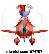 Poster, Art Print Of Purple Jester Joker Man In Geebee Stunt Plane Front View