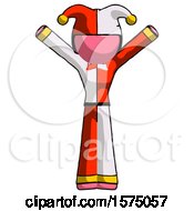 Poster, Art Print Of Pink Jester Joker Man With Arms Out Joyfully