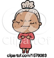 Poster, Art Print Of Cartoon Annoyed Old Lady
