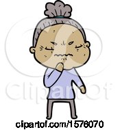 Poster, Art Print Of Cartoon Annoyed Old Lady